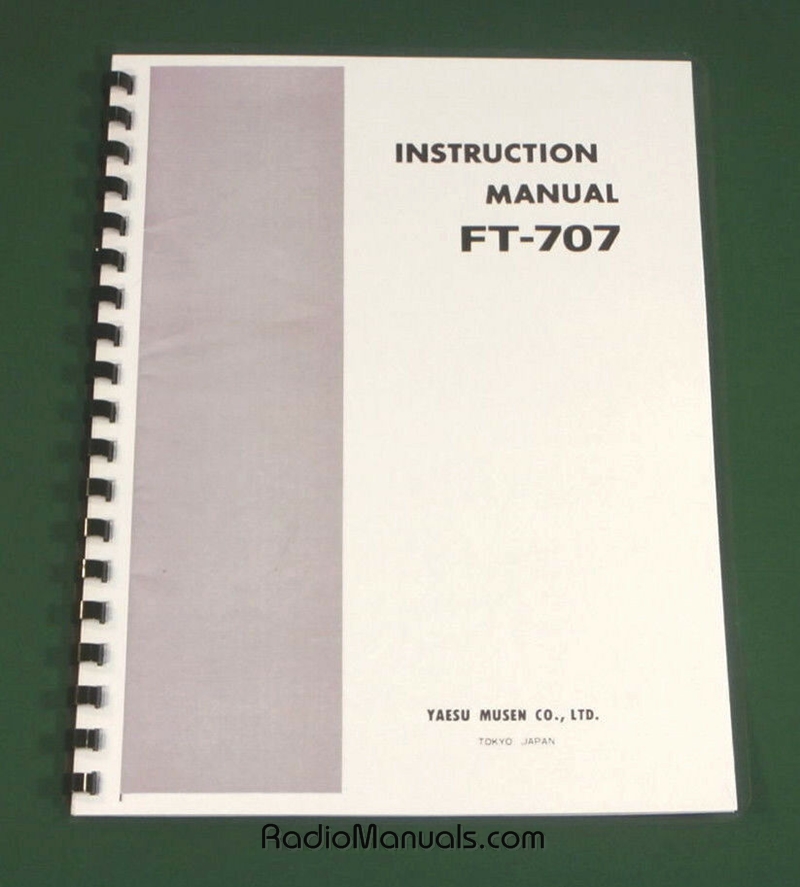 Yaesu FT-707 Instruction manual - Click Image to Close